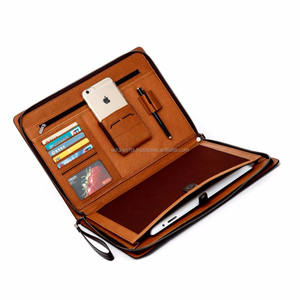 ผู้ผลิตสีน้ำตาลเข้มหนังการประชุมโฟลเดอร์โฟลเดอร์การนำเสนอ - Product Image 1