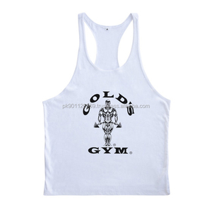 Camiseta Deportiva para Hombre, Personalizada, Estilo Y-Back, Transpirable, Antibacteriana, 100% Algodón, Tallas Grandes, Ropa de Fitness - Product Image 1