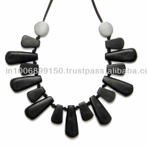 Collier épais à breloques en résine, nouvelle collection, Style rétro Vintage - Product Image 2