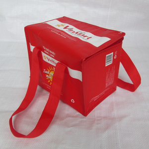 Sac isotherme isolé PP à fermeture à glissière fabriqué au Vietnam Pack de livraison thermique pour le déjeuner Article promotionnel - Product Image 1