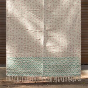 Alfombra estampada de algodón dhurrie - Product Image 1