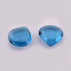Piedras preciosas semipreciosas de forma redonda de pera suelta de Topacio Azul suizo Natural de alta calidad para la fabricación de joyas precio al por mayor - Product Image 2