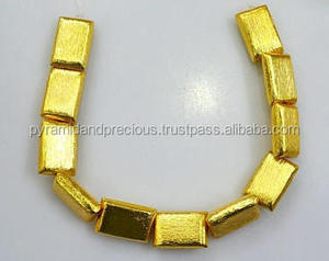 Rectangle Shaped 15x26mm Brushed Gold Connector for Jewelry Making Premium Gold Component NanPlanetSilver BF0011 - Product Image 4