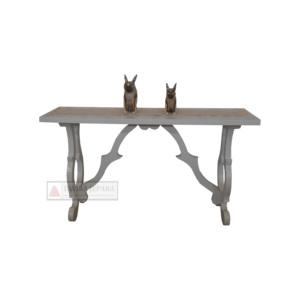 Meubles en bois pour la maison et l'intérieur Indonesia-Meuble de table console blanc acajou Indonesia-Style classique moderne. - Product Image 1