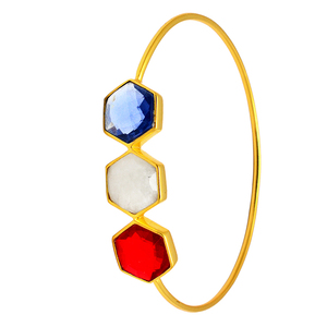 Tanzanite arc-en-ciel pierre de lune Fanta bijoux en argent Sterling forme ronde meilleur prix bracelet fin Style à la mode pour les femmes - Product Image 2