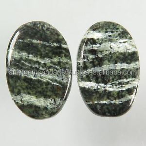 Cabujones de cebra Natural, cabujones de jaspe, verdes, sueltos - Product Image 2