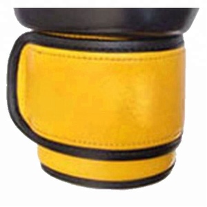 เครื่องมวยทำจากหนังสีดำและสีเหลือง,อุปกรณ์ต่อยมวยสำหรับต่อยมวยมวยไทยแบบสั่งตัดสินค้าใหม่ - Product Image 5