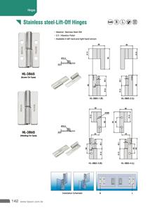 HL-3865-4L soulever la goupille lâche charnières en acier inoxydable drapeau détachable métal Slip Joint pivotant amovible industriel armoire porte charnière - Product Image 5