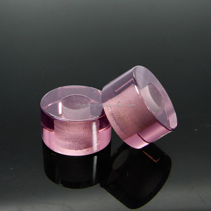 14x8x5mm smooth tire beads Synthetic Pink <b>amethyst</b> hydro Gemstone big hole beads for <b>bracelet</b> - Product Image 1