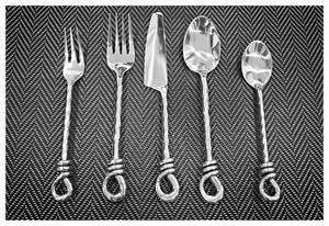 Set de couverts en acier noir - Product Image 3