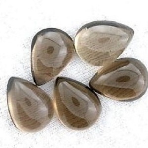 8mm 10mm cuarzo ahumado Natural pera Lisa suelta semipreciosa calibrada cabujones piedra preciosa precio al por mayor en línea Alibaba India - Product Image 2