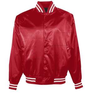 100% Polyester Satin Letterman Bombardier Baseball Veste D'hiver - Product Image 4