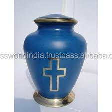 Stars & Stripes Urna de cremación para adultos Ataúd de metal de estilo americano Suministros funerarios de latón de Brassworld India - Product Image 3