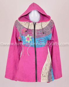 Chaqueta con capucha para mujer con diseño de flores a la moda CSWJ 289 - Product Image 5