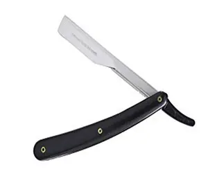 Rasoir à rasoir à lame coupante personnalisée avec manche en plastique |   Rasoir professionnel turc droit pour barbier par Life Care Instruments. - Product Image 1