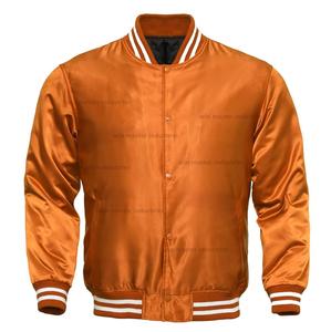 Hiver Polyester Satin Letterman Bomber Baseball Jacket Plus Size Waterproof and Breathable Crochet Weaving Method - Product Image 5