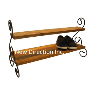 Hot Selling Folding Decorative Metal Wooden Shoe Rack Unique Style <b>For</b> Home Outdoor Decoration Customized Shoes Rack Usage Item - Product Image 4