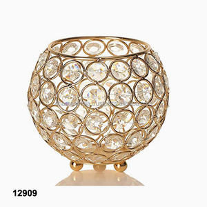 Bol cristal plaqué argent, support de lumière, pour le thé - Product Image 1