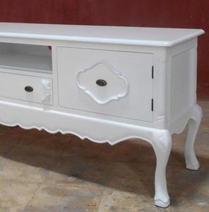 Muebles de madera-francés pintado blanco TV Stand mueble de gabinete - Product Image 3
