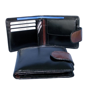 Portefeuilles en cuir élégants pour hommes fabriqués en Inde / Bons portefeuilles pour hommes avec fermeture à pression / Portefeuilles en cuir pour hommes - Product Image 3