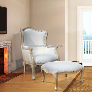 เก้าอี้พักผ่อนพร้อมที่วางเท้าไม้ สำหรับใช้ในบ้านทั่วไป - Product Image 1