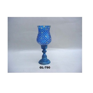 Hurricane Blue Mosaic Candle Holder - Product Image 1