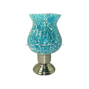 Bougeoir Mosaïque Verre Bleu Ciel - Product Image 1