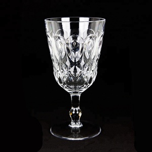 BPA Free <b>Plastic</b> Swirl Embossed 12oz Acrylic Wine <b>Glasses</b> - Product Image 5