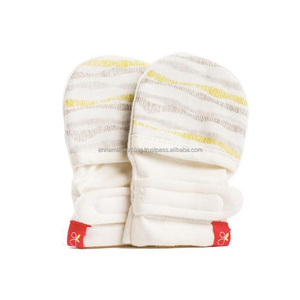 100% Coton bio Nouveau-Né Gants Doux et Mignon Plaine Anti-rayures Bébé Mitaines - Product Image 1