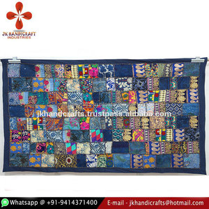 Décoration murale en coton bleu simple en gros - Product Image 1