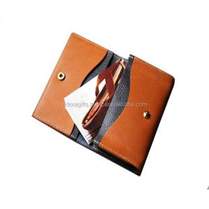 Tarjetero de Cuero Marrón Promocional, Porta Tarjetas de Visita para Hombre y Mujer, Bolsa para Tarjetas de Crédito, Cartera para Tarjetas de Identificación con Estilo Americano y Europeo - Product Image 1