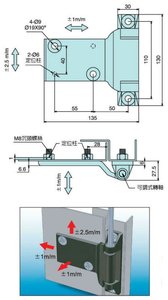 Bisagras para Gabinete de Montaje en Superficie de 180 Grados, Industria de Fundición a Presión de Zinc HL-2822 - Product Image 5