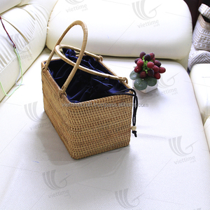 กระเป๋าถือหวายทรงรีกระเป๋าชายหาดฟางแฟชั่นฤดูร้อนสำหรับใช้ในชีวิตประจำวัน - Product Image 3