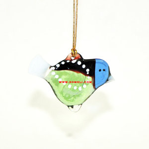 Handgemaakte Zwarte Zwaan Kerstversiering Handgeblazen Murano Glas Vogel Kerstversiering