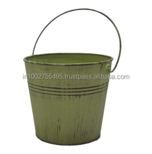 Macetas y Jardineras Decorativas de Estilo Americano Galvanizadas para Exteriores (Material de Lámina GP) para Uso en Cubos y Jardineras - Product Image 1