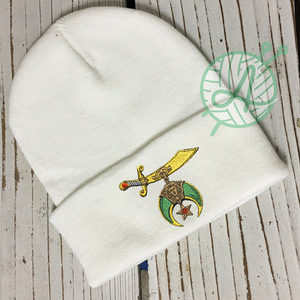 Masonic Regalia Shriner Knit Beanie Skull Hats Custom Winter Printed Headwear para negocios o ropa de playa - Product Image 2
