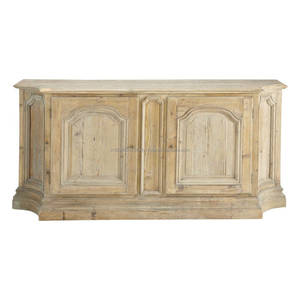 Rustic Vintage Style Living Room Furniture Two Doors Sideboard reclaimed pine wood storage cabinet crockery unit