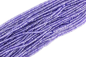 Top Grade AAA Qualité 1 Strand Micro Facettes Rondelle Perles Naturel Violet Zircon pour Collier Fait Main - Product Image 5