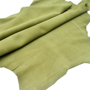 Chaussures en daim pour femme, Khaky de couleur, en cuir et lin - Product Image 1