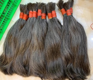 Prix de gros en cheveux vietnamiens bruts raides gris noir et blanc pour la décoloration de l'extension des cheveux - Product Image 6