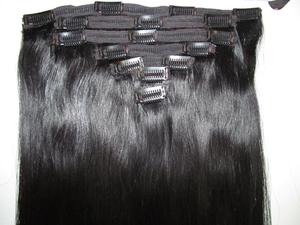 Produit à clipser d'extensions de cheveux humains vierges de temple indien Remy de haute qualité - Product Image 4