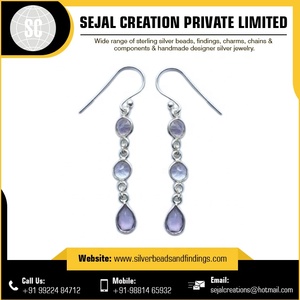 925 <b>Silver</b> Gemstone Earring From India - Product Image 5