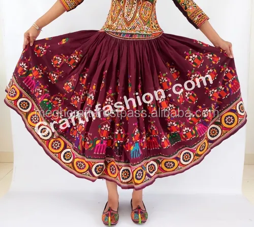 Vintage Kutchi Gypsy Handmade Rabrai Skirt Designer Boho Rabari Banjara Style Skirt- Gypsy Hand Embroidered Antique Skirt