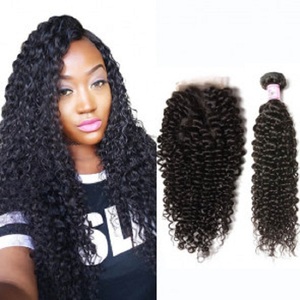 Remy naturel indien/malaisien, cheveux humains vierges bouclés noirs - Product Image 4