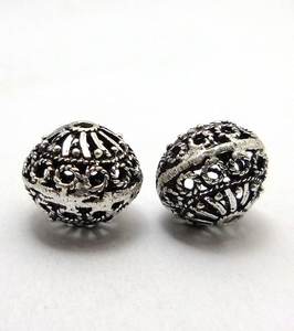 ลูกปัดบาหลีชุบทองรูปทรงกลมแบบแฟนซีการค้นพบเครื่องประดับที่หรูหราและส่วนประกอบ - Product Image 2