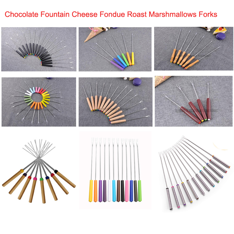 Stainless Steel Hot Pot Forks 6pcs Cheese Fondue Forks - View #8