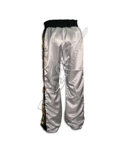 Pantalones de Kickboxing con logo personalizado, pantalón de entrenamiento de boxeo, 100% poliéster, venta al por mayor