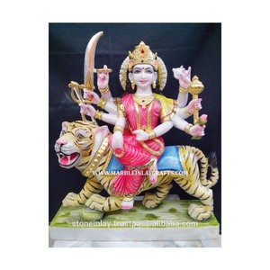 Durga-estatua de mármol de colores Durga Idol - Product Image 1
