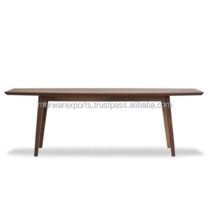 Table basse de planche de surf en bois massif et en verre au design contemporain pour villa, salle à manger, cuisine, salon, hall d'hôtel - Product Image 1