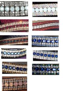 Cadena de cuero de fijación en caliente de cristal de banda de cejas ostentosa de alta calidad para productos de caballos - Product Image 3